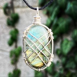 Hand-Wrapped Labradorite Pendant